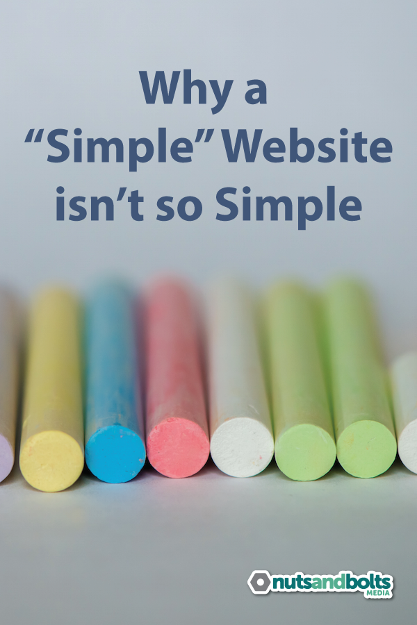 5 Reasons Why a Simple Website Isn't So Simple via @awhitmer83